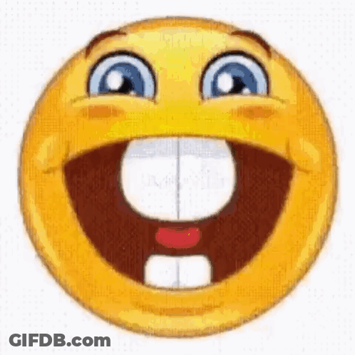 Close Up Smiley Face With Big Mouth And Teeth GIF