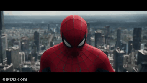 Close Up Spider Man Cityscape GIF