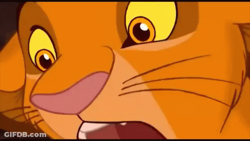 Close Up Surprised Cartoon Cat GIF