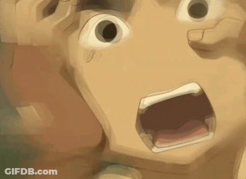 Close Up Surprised Face GIF