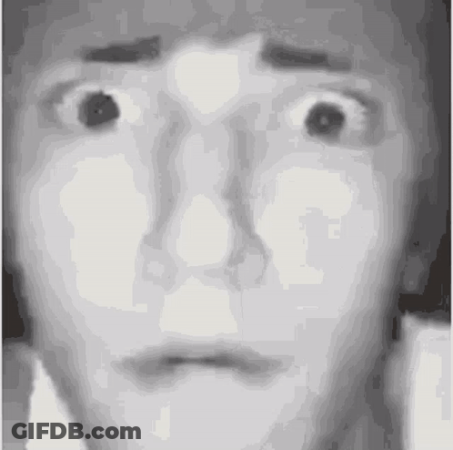 Close Up Surprised Face GIF