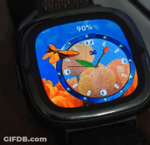 Close Up Watch Face At 9:00 GIF