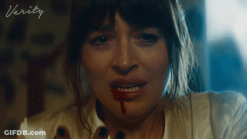 Close Up Woman Blood Coming Out Of Mouth GIF