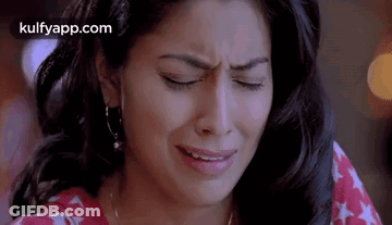 Close Up Woman Crying Eyes Closed GIF