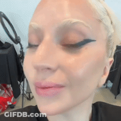 Close Up Woman Eyes Closed Ring Light GIF