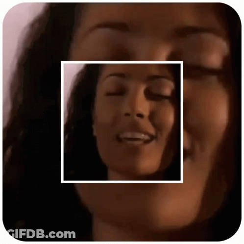Close Up Woman Eyes Closed Square Frame GIF