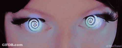 Close Up Woman Eyes With Spiral GIF