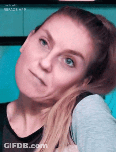 Close Up Woman Face Made With Reface App GIF
