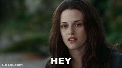 Close Up Woman Face Saying Hey GIF
