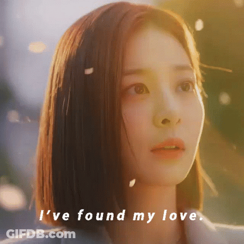 Close Up Woman Face Saying I've Found My Love GIF