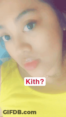 Close Up Woman Face Saying Kith GIF