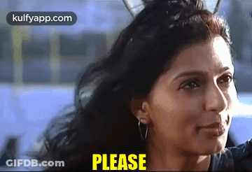 Close Up Woman Face Saying Please GIF