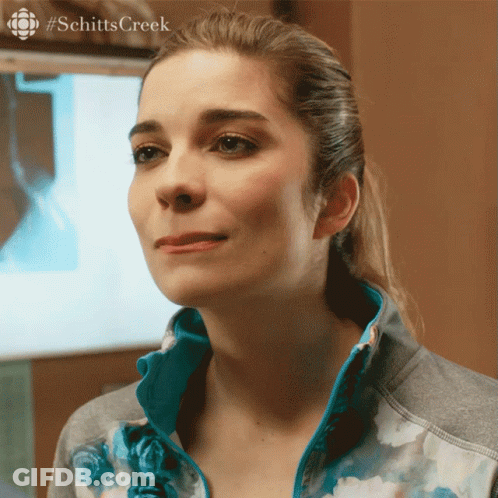 Close Up Woman Face Schitts Creek GIF