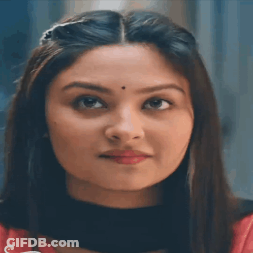 Close Up Woman Face With Bindi GIF