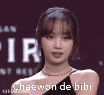 Close Up Woman Face With Chaewon De Bibi GIF