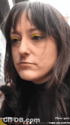 Close-Up Woman Face With Cheer Goal GIF