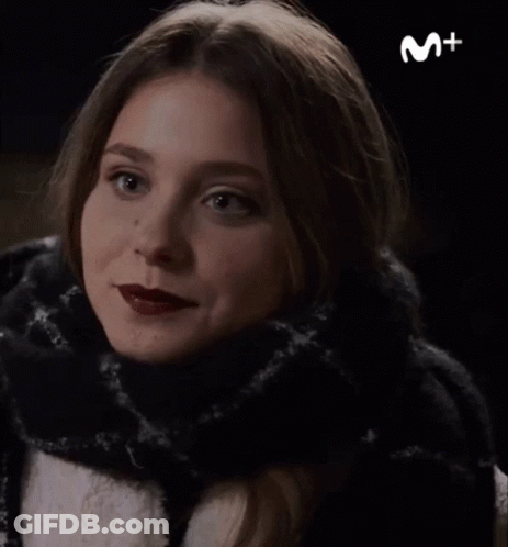Close Up Woman Face With Letter M GIF