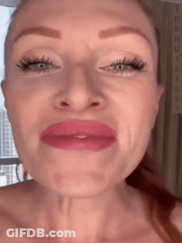 Close-Up Woman Face With TR Letters GIF