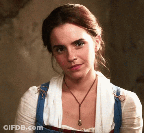 Close-Up Woman In Blue Dress With Necklace GIF