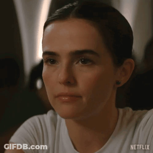 Close Up Woman In White T-Shirt GIF