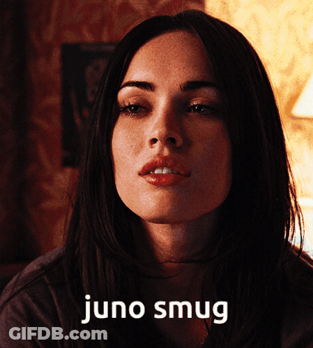 Close-Up Woman Juno Smug GIF