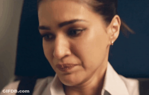 Close Up Woman Making Sad Face GIF