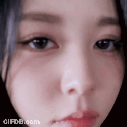 Close Up Woman's Face Eyes And Nose GIF