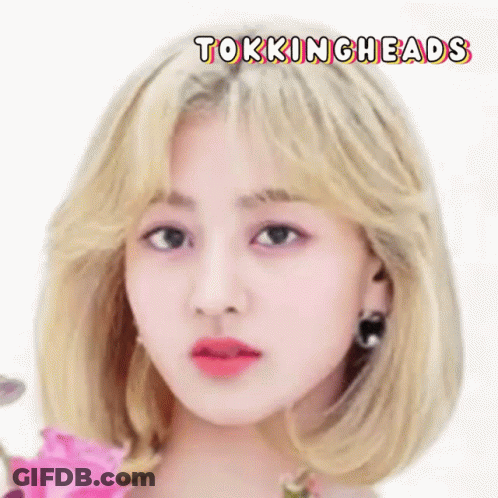 Close Up Woman's Face With Talkingheads GIF