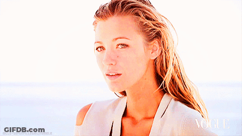 Close Up Woman's Face With Vogue GIF