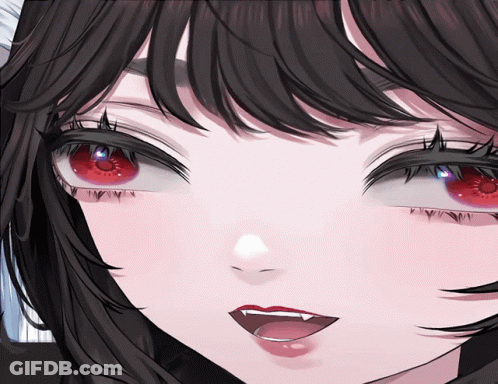 Close Up Woman With Red Eyes GIF