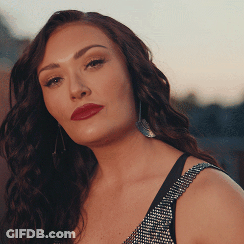 Close-Up Woman With Red Lips GIF