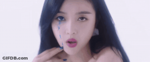 Close Up Woman With Tear Running Down Face GIF