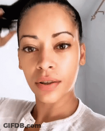Close Up Woman Without Makeup Ponytail GIF