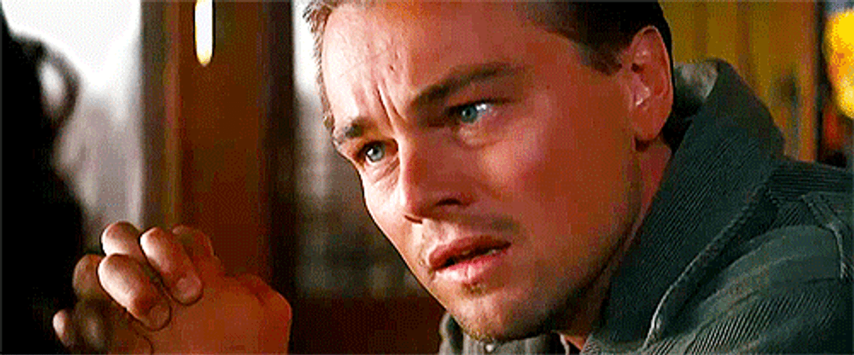 Closed Hands Sad Leonardo DiCaprio In Inception Movie GIF