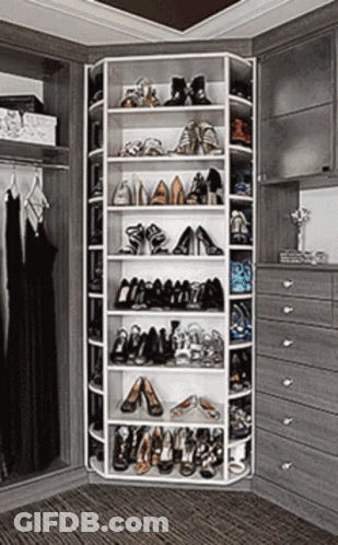 Closet Filled With Shoes And Heels GIF
