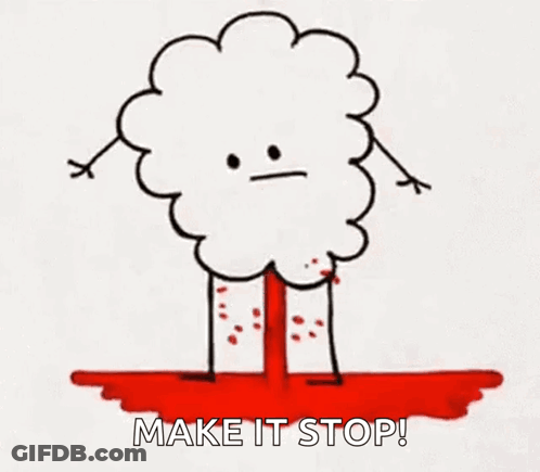 Cloud Cartoon Saying Make It Stop GIF