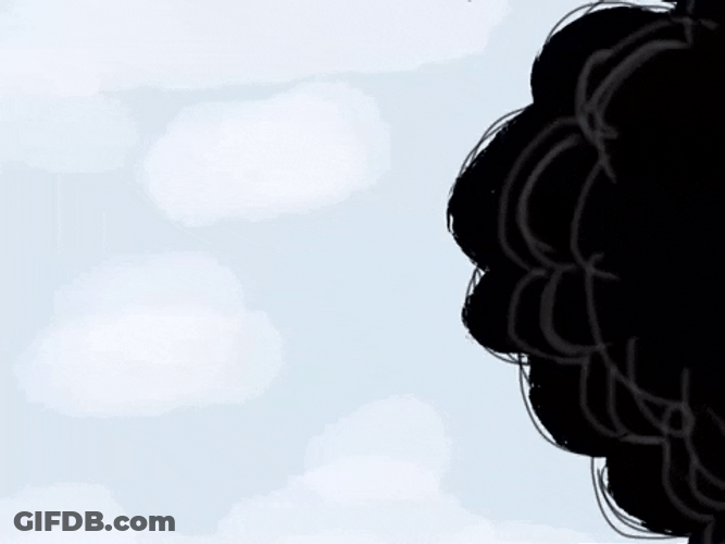 Cloud Flying Bald Eagle GIF