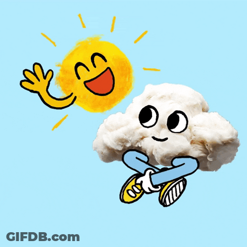 Cloud Good Afternoon Waving Sun GIF