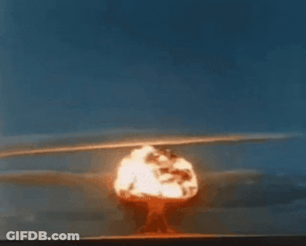 Cloud Mushroom Atomic Bombings GIF