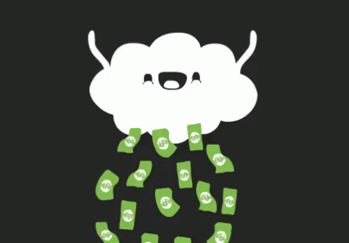 Cloud Raining Money GIF