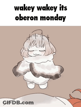 Cloud Saying Wakey Wakey Its Oberon Monday GIF