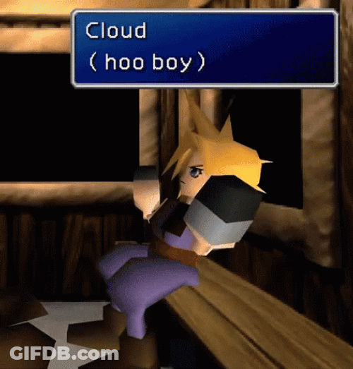 Cloud Strife Final Fantasy Boy Anime GIF