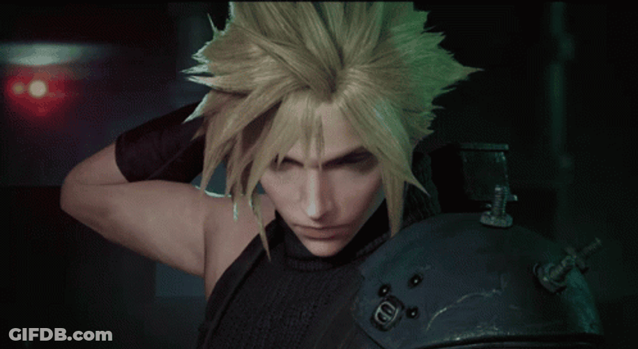 Cloud Strife Final Fantasy Remake GIF