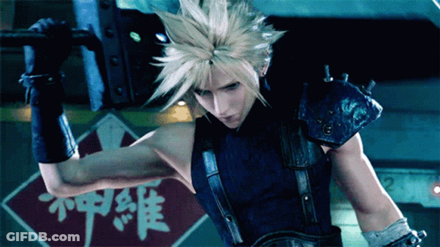 Cloud Strife Final Fantasy Satisfied GIF