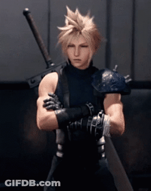 Cloud Strife Final Fantasy Waiting GIF
