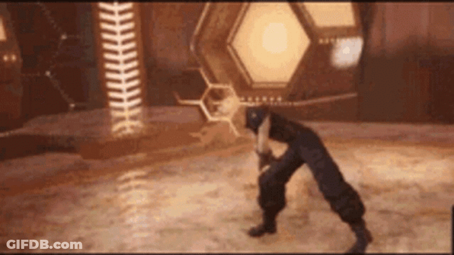 Cloud Strife Fire Training Ground Hack GIF