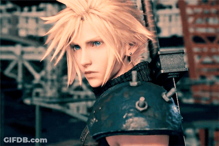Cloud Strife Serious Stare GIF