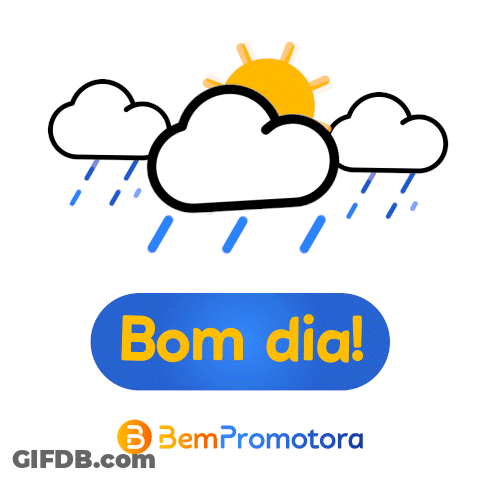 Cloud With Rain And Bom Dia GIF