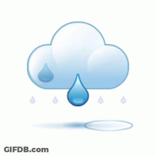 Cloud With Rain Drops Icon GIF