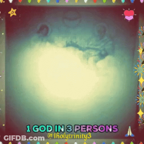 Cloud With Words 1 God In 3 Persons GIF